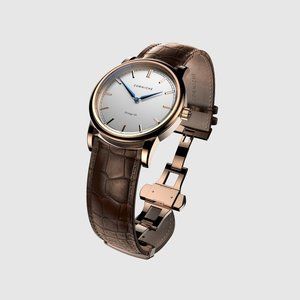 Corniche Men's Heritage 40 Watch Rose Gold with White Dial Waterproof up to 5ATM